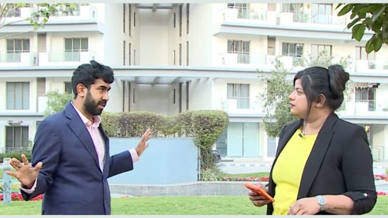 Abhishek Marla being interviewed on camera for BW Marketing World