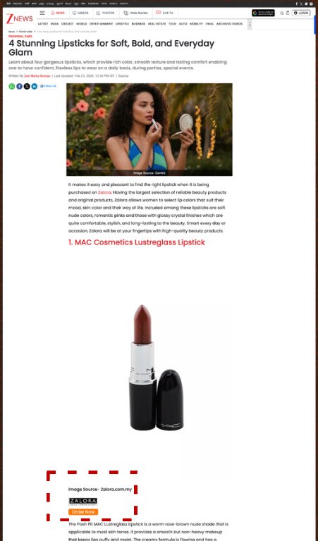 Zee News beauty roundup placement